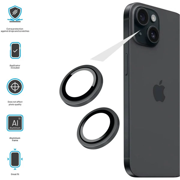 FIXED Camera Glass ochranné sklá Apple iPhone 16/16 Plus čierna - Ochranné fólie a sklo - Obrázok 6b1ef62e84d14655aa3aaf24b895d5d5