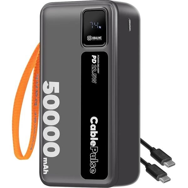 OBAL:ME CablePulse Powerbanka 50000mAh 22,5W Black - Powerbanky - Hlavný obrázok