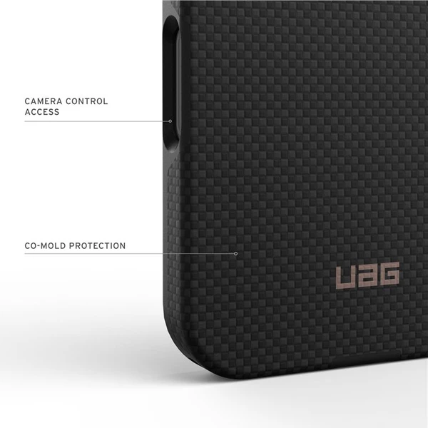 UAG Fibr Armr MagSafe kryt iPhone 17 Pro kevlar čierny/bronzový - Puzdra - Obrázok 6b36bd9130174de79d169146303efe5d