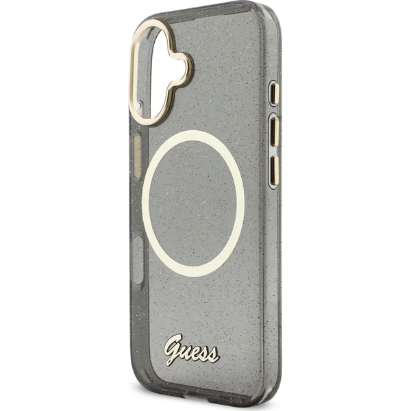 Guess IML Glitter Script Strap MagSafe kryt iPhone 17 čierny - Puzdra - Obrázok 6b43521fcd1144c293340bcc72e1a2dc