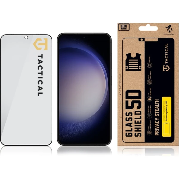 Tactical Glass Shield Privacy Stealth 5D sklo Samsung Galaxy S23 čierne - Ochranné fólie a sklo - Obrázok 6b6512a748fb48dc9c675acdfdc251ce
