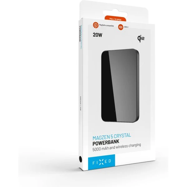 FIXED MagZen 5 Crystal MagSafe/Qi2 powerbanka, 5000mAh, čierna - Powerbanky - Obrázok 6b852343bdf947f4abcfc8f806afbb25
