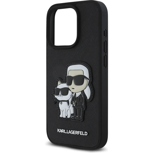 Karl Lagerfeld PU Saffiano Karl and Choupette kryt iPhone 15 Pro Max čierny - Puzdra - Obrázok 6b8fa3464abe49ee893df7ebe1aef944