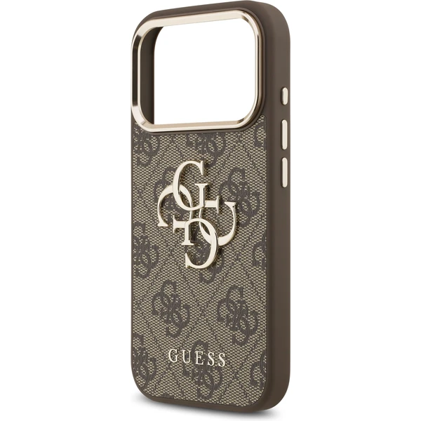 Guess PU Leather 4G Metal Logo Gold Frame MagSafe kryt iPhone 17 Pro Max hnedý - Puzdra - Obrázok 6bf1be1184fd41388093aecfbbd6fd3f
