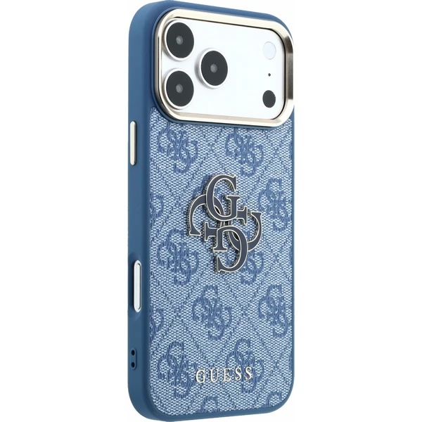 Guess PU 4G Resin Metal Logo Zadný Kryt pre iPhone 18 Pro Blue - Puzdra - Obrázok 6c1ec12cccd140b68994cca440ec2bc4