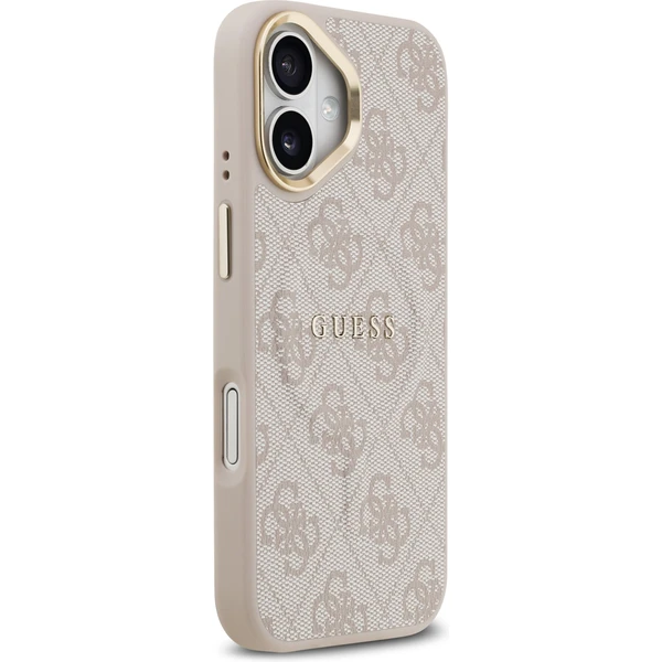 Guess PU Leather 4G Gold Frame MagSafe kryt iPhone 17 ružový - Puzdra - Obrázok 6c222ecbd69e4996ac1898a34965ccc4