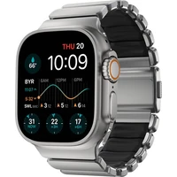 Náramok Nomad Stratos Band FKM pre Apple Watch 45/46/49mm Natural Titanium/Black - Remienky