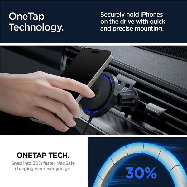 Spigen OneTap Pro 3 Cryomax Air Vent MagSafe držiak do auta s chladením, čierny - Držiaky - Obrázok 6c3e687b519a4d168820d6f91d53dd91