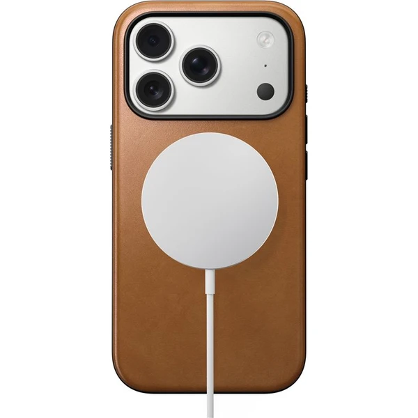Nomad Modern Leather Case MagSafe kožený kryt iPhone 17 Pro English Tan - Puzdra - Obrázok 6c4b9a9d8a554faf9ad8fe731e8eeda9