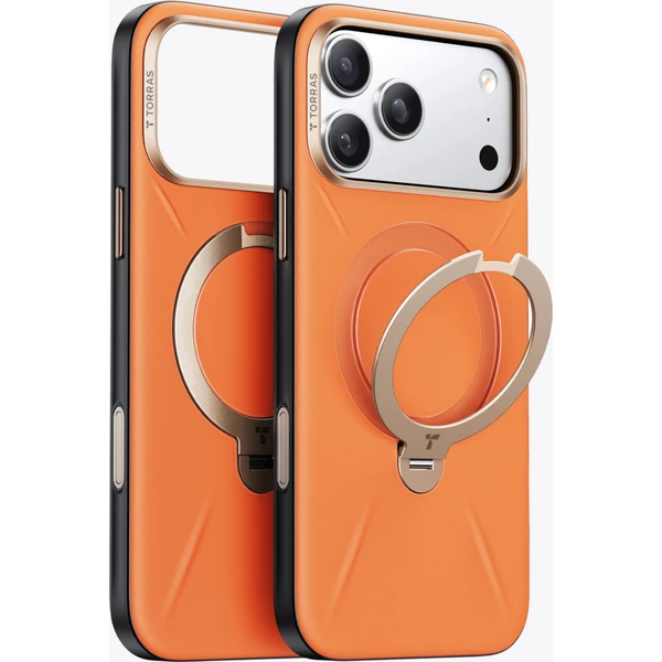 Torras Ostand Q3 VegSkin, oranžová - iPhone 2026 Pro - Puzdra - Hlavný obrázok