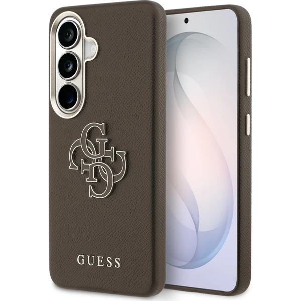 Guess PU 4G Resin Metal Logo kryt Samsung Galaxy S26+ hnedý - Puzdra - Hlavný obrázok