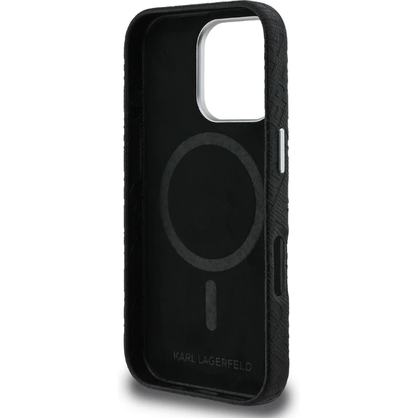 Karl Lagerfeld Grained PU Repeated Logo MagSafe kryt iPhone 16 Pro Max čierny - Puzdra - Obrázok 6c718ef622a94e9ab378a816f1e8d00b