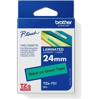 Brother TZe-751 páska čierna na zelenom 24 mm - Pásky pre štítkovače