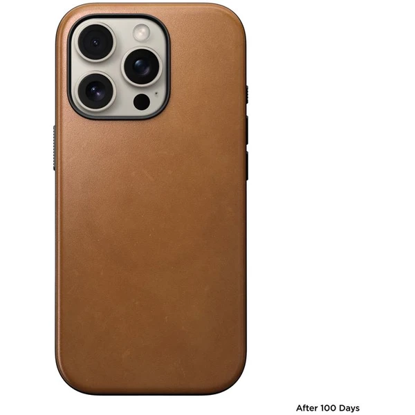 Nomad Modern Leather Case MagSafe kryt iPhone 16 Pro svetlo hnedý - Puzdra - Obrázok 6cac804210924be2bc8369a56a0db872