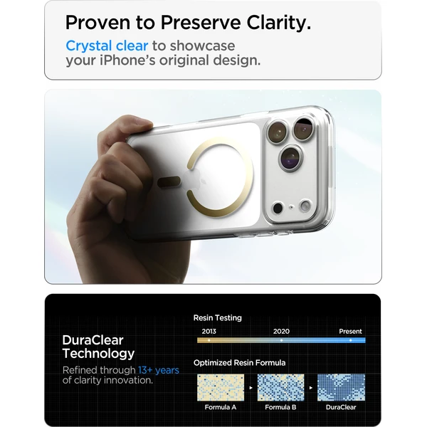 Spigen Ultra Hybrid MagSafe kryt iPhone 18 Pro/17 Pro clear gold - Puzdra - Obrázok 6ceae7b6391344cfa8e907fd2ab31f9b