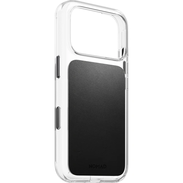 Nomad Clear Leather (Horween) MagSafe kryt iPhone 17 Pro/18 Pro Black - Puzdra - Obrázok 6cf011c43f944c12b6883af38f84bef8