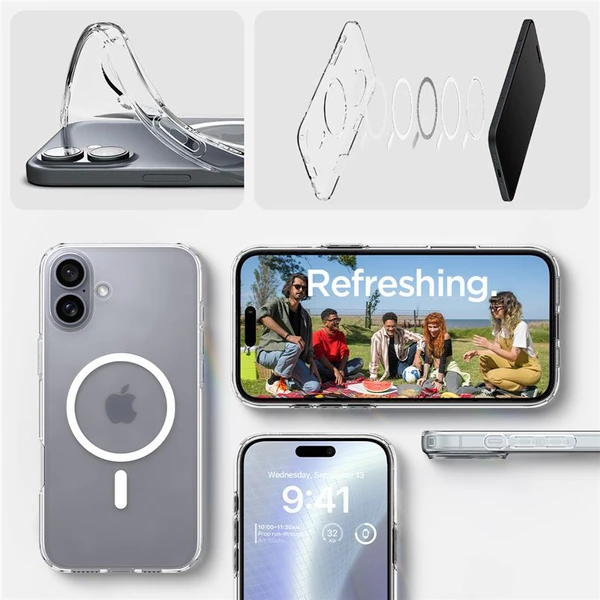Spigen Crystal Flex MagSafe kryt iPhone 16 crystal clear - Puzdra - Obrázok 6d1cc6db02b84c6d84f11088dd6dc735