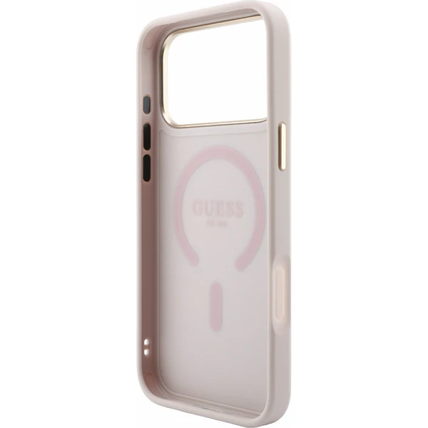 Guess PU Leather 4G Gold Frame Embossed MagSafe Zadný kryt pre iPhone 18 Pro Max Pink - Puzdra - Obrázok 6d2d3abd2ff04d8885dadfe2deaa0b41