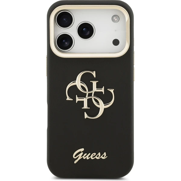 Guess PU Grained 4G Logo Stand Camera Frame kryt iPhone 17 Pro čierny - Puzdra - Obrázok 6d561262acdf4df794c16db3d4192851
