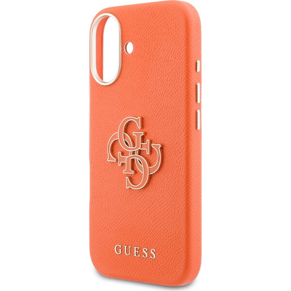 Guess PU Resin Logo kryt iPhone 17 oranžový - Puzdra - Obrázok 6d8ef6803adf421ba69916faab9f155a