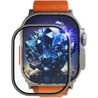Zafírová ochrana displeja pre Apple Watch Ultra s oceľovým rámčekom - Ochranné fólie a sklo