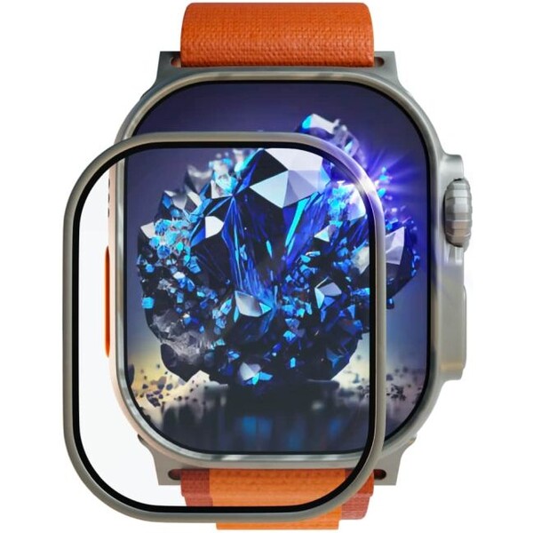FIXED zafírové sklo pre Apple Watch Ultra s oceľovým rámčekom