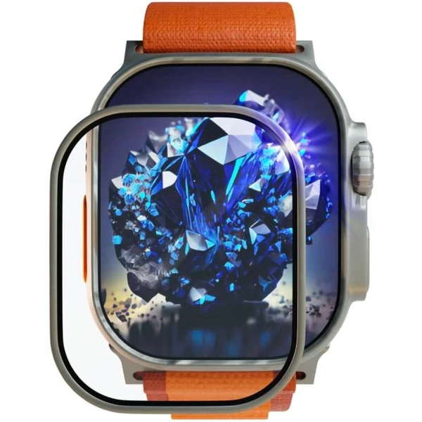 FIXED zafírové sklo pre Apple Watch Ultra s oceľovým rámčekom - Ochranné fólie a sklo - Hlavný obrázok