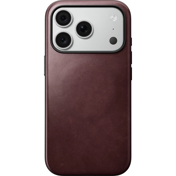 Nomad Modern Leather (Horween) MagSafe kožený kryt iPhone 17 Pro/18 Pro Burgundy - Puzdra - Obrázok 6db58f9fe88549c58eb46027c9a4a9a8