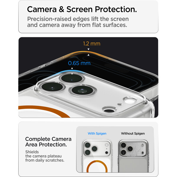 Spigen Ultra Hybrid MagSafe kryt iPhone 18 Pro Max/17 Pro Max priehľadná oranžová - Puzdra - Obrázok 6dc7fcc8febf416baec0bd9eb9f97a5a