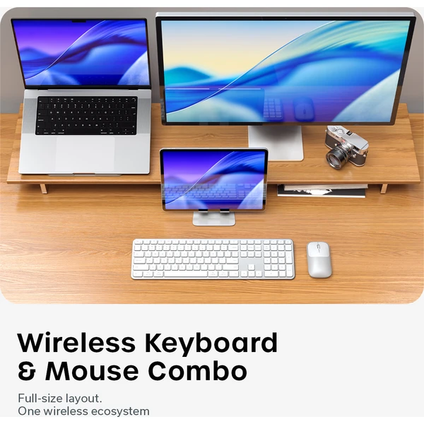 Satechi Slim CEX3 Wireless Combo (Keyboard and Mouse) - US English - Silver - Klávesnicové sety - Obrázok 6de6ae2b21b44d4e8864a6b8cc4fc095