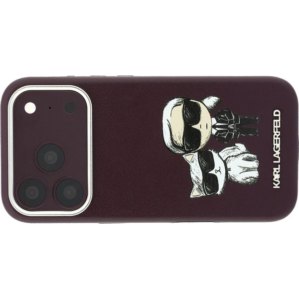 Karl Lagerfeld PU Semi Wrap Smooth Sketch Bodies Magsafe kryt iPhone 18 Pro vínový - Puzdra - Obrázok 6e21c76e7c7447f3b4fc4e9c49e8e55b