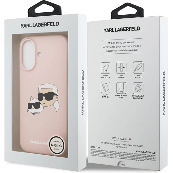 Karl Lagerfeld Liquid Silicone Double Heads MagSafe kryt iPhone 17 ružový - Puzdra - Obrázok 6e26c624482a46cf9ba255bd4e94aac5