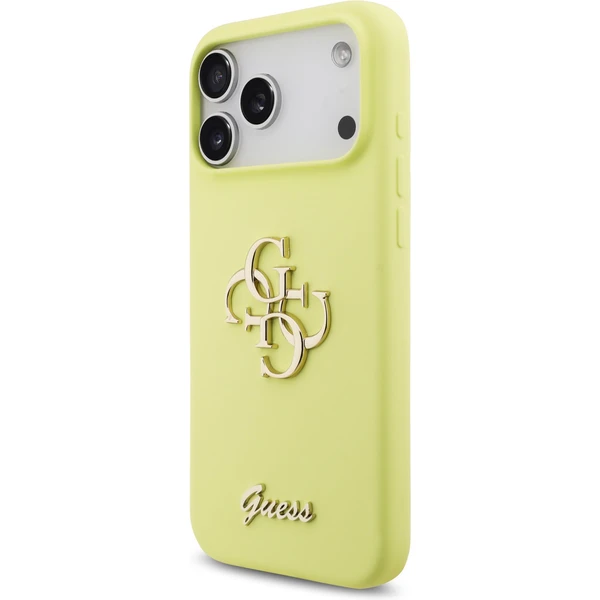 Guess Liquid Silicone 4G Metal Logo kryt iPhone 17 Pro Max žltý - Puzdra - Obrázok 6e4b0961c4484ea8bcd41bfb698e15f5
