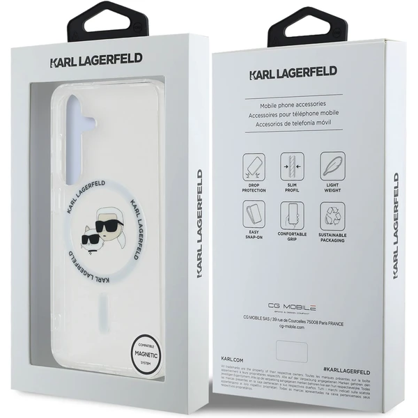 Karl Lagerfeld IML K&CH Heads MagSafe kryt Samsung Galaxy S25 číry - Puzdra - Obrázok 6e61f483d46342df8ce1373cc8fd48cc