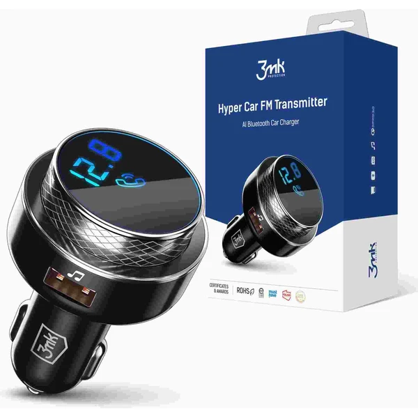 3mk Hyper Car FM Transmitter nabíjačka do auta 30W - Nabíjačky - Hlavný obrázok