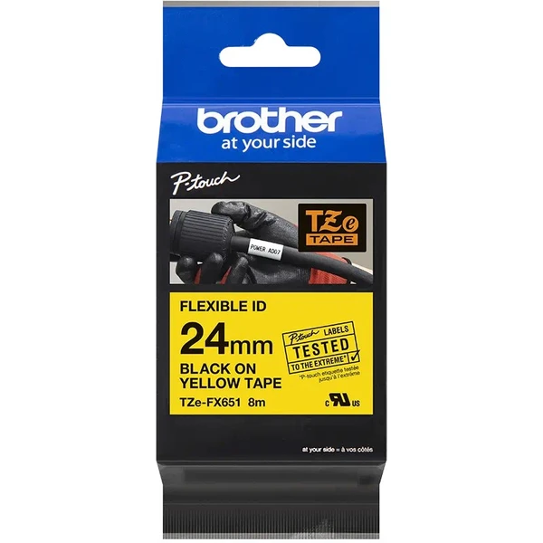 Brother TZEFX651 flexibilná páska čierna na žltom 24 mm - Pásky pre štítkovače - Obrázok 6e74998a46fc4493b3fa643b4d84c58e