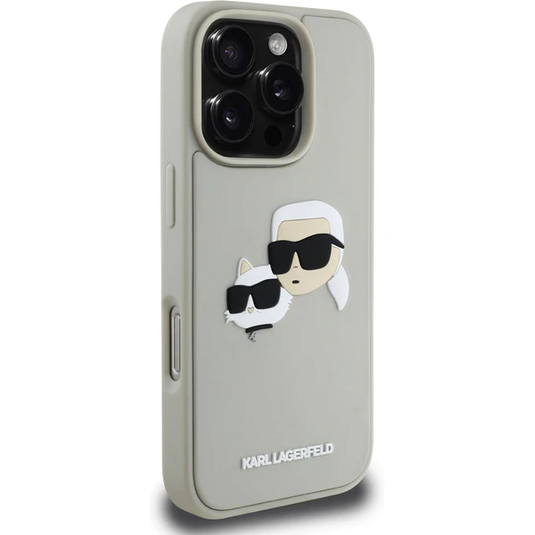 Karl Lagerfeld 3D Rubber Double Heads kryt iPhone 16 Pre Max béžový - Puzdra - Obrázok 6e7b0fde909143aaad86a2a416cfc554