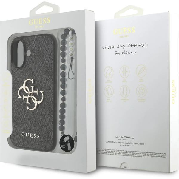 Guess PU 4G Metal Logo Strap kryt iPhone 17 čierny - Puzdra - Obrázok 6ec98ad90b0248a1bc8910af32bb5165
