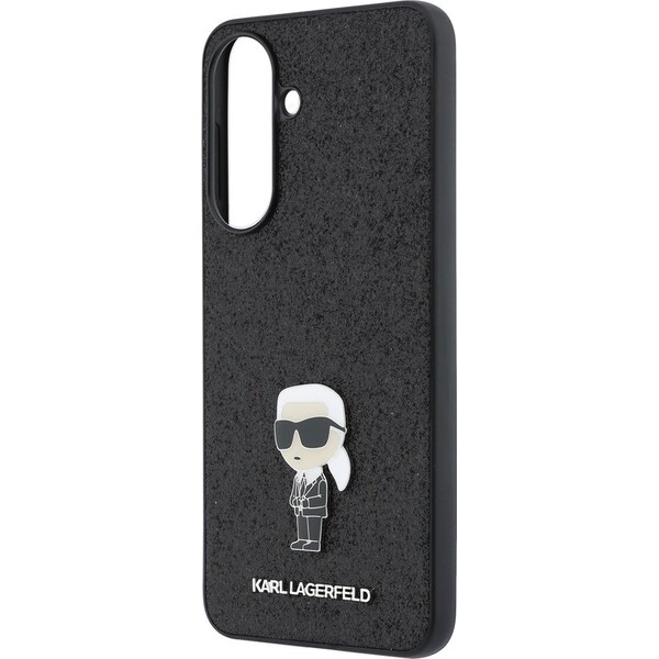 Karl Lagerfeld Fixed Glitter Metal Ikonik kryt Samsung Galaxy A57 čierny - Puzdra - Obrázok 6ecee65b9996477d92492db42da1e572