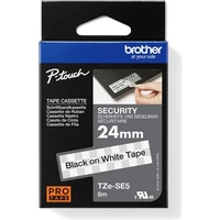 Brother TZe-SE5 bezpečnostná páska čierna na bielom 24 mm - Pásky pre štítkovače