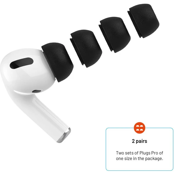 FIXED Štuple Pro 2 sady štuplov z pamäťovej peny pre Apple Airpods Pro/Pro 2 (M) čierna - Náhradné náušníky - Obrázok 6f17786ff7354ba3a79a6fe9a2b71a8b