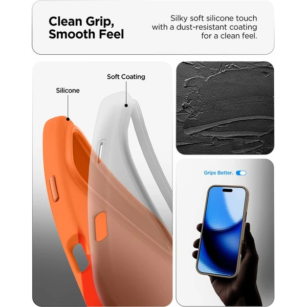 Spigen Silicone Fit MagSafe kryt iPhone 17 Pro Max kozmická oranžová - Puzdra - Obrázok 6f217491c86242b0876c5974809e37e0