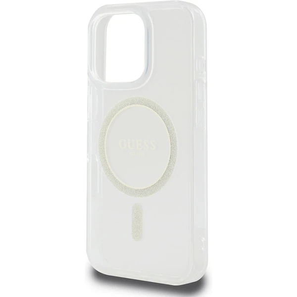 Guess IML Glitter Ring MagSafe kryt pre iPhone 16 Pro Max číry - Puzdra - Obrázok 6f7056368d0843a3951fef8475295ea8