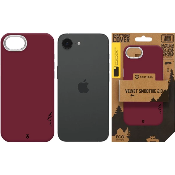 Tactical MagForce Velvet Smoothie 2.0 kryt Apple iPhone 16e/17e Burgundy - Puzdra - Obrázok 6f8e2c60f639434daab5a3ba935fe39e