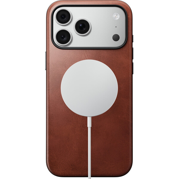 Nomad Modern Leather (Horween) MagSafe kožený kryt iPhone 17 Pro Max/18 Pro Max Olde Dublin - Puzdra - Obrázok 6f9572610477462389caede22f4bcb11