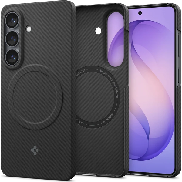 Spigen Air Skin Aramid MagSafe kryt Samsung Galaxy S26+ čierny - Puzdra - Obrázok 6fd1fa32ab814b5094eabd4f1d8f2680