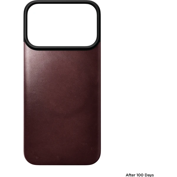 Nomad Magnetic Leather Back (Horween) MagSafe kožený kryt iPhone 18 Pro Burgundy - Puzdra - Obrázok 6fd470a52c5e4a7393a6ce30fe45b09f