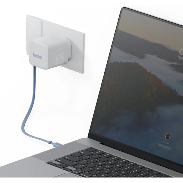 ENERGEA Bazic GoPort GaN nabíjačka s integrovaným USB-C zaťahovacím káblom (65W) biela - Nabíjačky - Obrázok 6fdacae74a7b40b5b366d13a0da5c35e