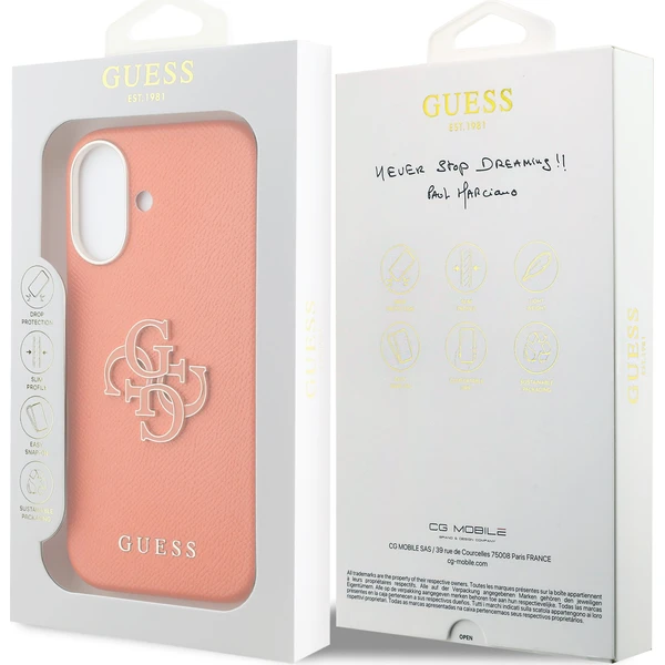 Guess PU Resin Logo kryt iPhone 17 oranžový - Puzdra - Obrázok 6fe6603649c049118beeece2fc5aee3d