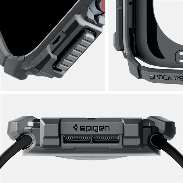 Spigen Rugged Armor kryt pre Apple Watch 10/11 (46mm) tmavo šedý - Puzdra - Obrázok 700b65423b5e41e3a352638f6e0f36e8
